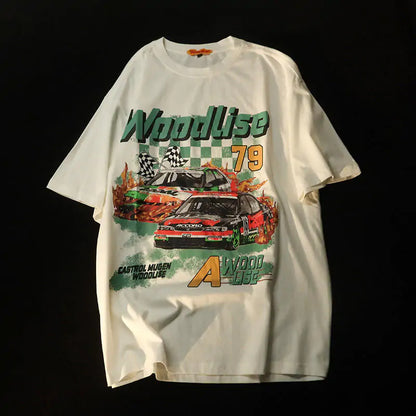 Vintage Car Racing Graphic T Shirts