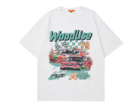 Vintage Car Racing Graphic T Shirts